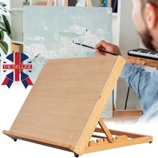A3 ART & CRAFT WORKSTATION WOODEN-DRAWING BOARD ARTIST ADJUSTABLE TABLE EASEL