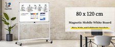 maxtek Whiteboard with Stand, Magnetic Double Sided Standing Board, Revolving
