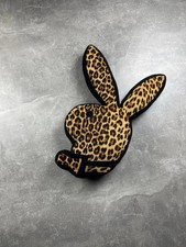 Playboy Home Vintage Leopard Bunny Plush Pillow Animal Print Decorative Accent