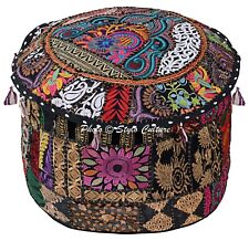 New Boho Patchwork Pouf Ottoman Vintage FootStool Ethnic Living Room Decor
