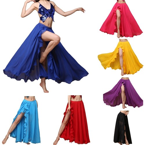 Side slit flamenco skirt belly - slit,