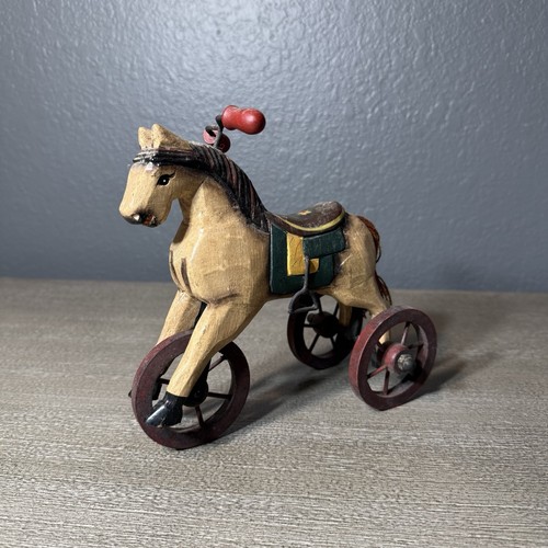 Vintage hand caved small wood - hand-caved,