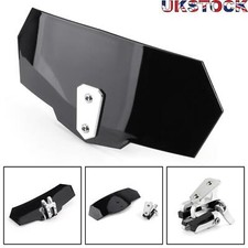 Universal Adjustable Windshield Extension Deflector For Honda Yamaha Black T9