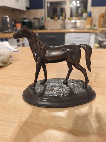 Bronze horse figure stand - horse,