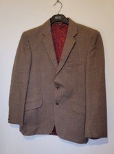 Mens Small Tweed Suit Jacket