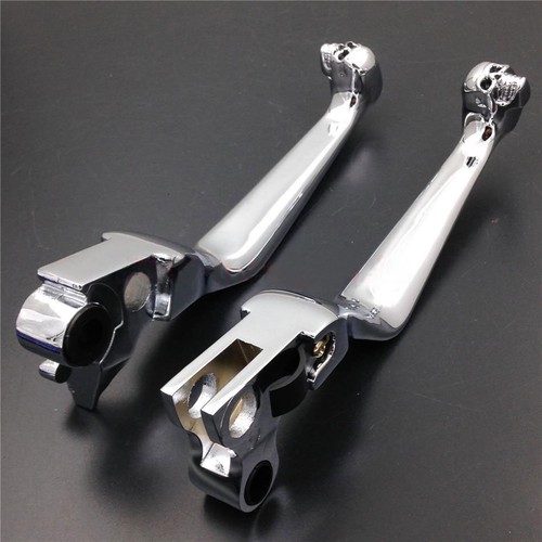 Chrome brake clutch skull - chrome,