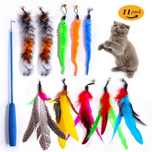 11pcs kitten toy - 11pcs, feather