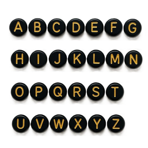 100pcs 7mm black flat - , round