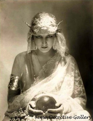 Fortune teller with crystal - with,