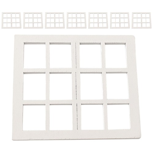 8pcs wooden miniature window - 8pcs,
