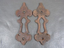 Pair large iron antique Gothic