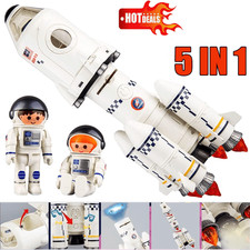 Detachable 5 In 1 Rocket Launcher Astronaut Toy Spaceship Galaxy Projection Lamp