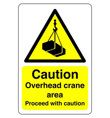 Caution overhead crane - crane,