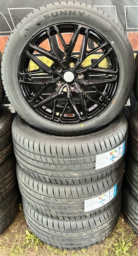 Jbw 377 gloss black tyres - 18", black+tyres