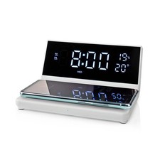 Alarm Clock Wireless Charger Dock Charging Station For iPhone 17 16 15 14 13