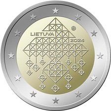 Lithuania 2 Euro Commemorative Coin 2024 - Straw Gardens. Uncirculated.