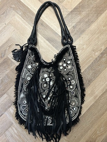 Large handmade hippy hobo bag - large,