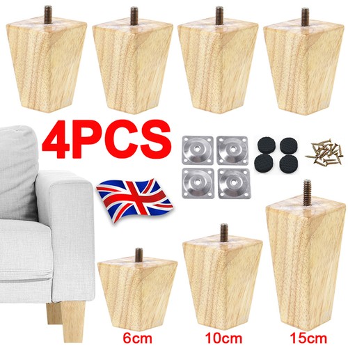 Set wooden legs square - of, 4
