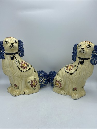 Large pair siltone pottery - pair,