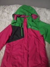 Icepeak Pink-Green-Grey Ski Jacket, Age 9-10, Height 140cm