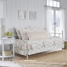 Laura Ashley Breezy Floral Cotton Pink 4 Piece Quilt Set-39X75