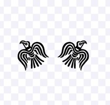 2 x Odin Norse Raven Vikings Vinyl Decal Stickers Motorcycle Tank Car Van Laptop