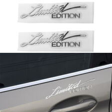 2x Silver Limited Edition Logo Emblem Badge Metal Sticker Decal Car Accessories