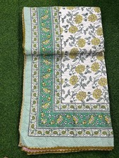 Indian Quilt 3 Layer Hand Print Cotton Bedcover Size 90*108 Comforter Double Bed