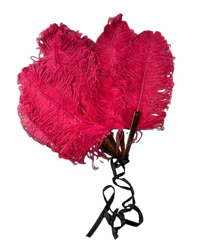 1920 feather fan tango red - 1920's, 6