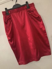 Hell Bunny Vixen Red satin look skirt Size Large.