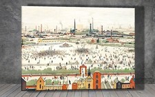 L. S. Lowry Sunday Afternoon CANVAS PAINTING ART PRINT WALL 2028