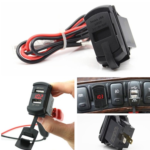 Car red led - voltmeter, arb