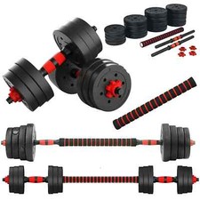 15-40kg Dumbbell Adjustable Weight Lifting Barbell Bar Gym Weights Set Black