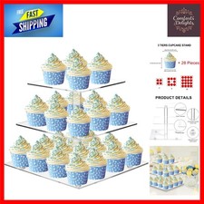 Elegant 3-Tier Square Acrylic