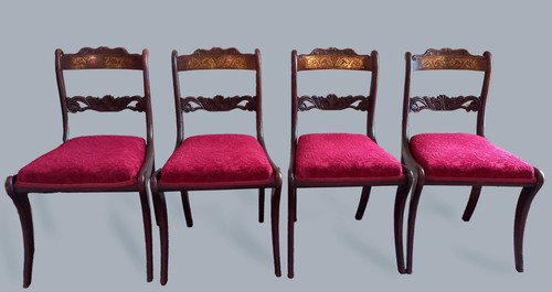 Fine set four regency brass - of,
