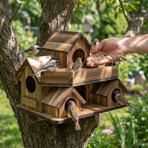 Garden bird house hanging - garden,