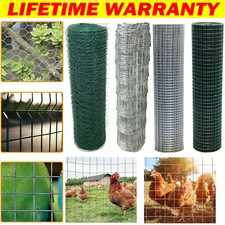 10M-50M Roll Welded Chicken Wire Mesh Animal Fence Barrier Garden Fencing Net