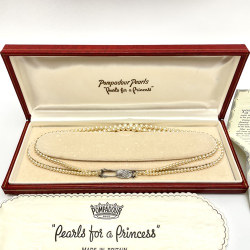Vintage pompadour pearls - vintage,