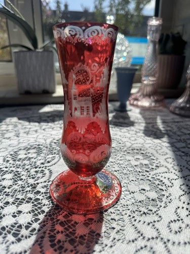 Vintage bohemian ruby red - vintage,