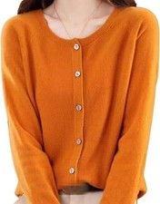 Women's Cashmere Cardigan Sweater, Cashmere Button Front Long Sleeve Cardigan UK