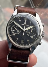 Rare Hamilton Fab Four RAF pilot chronograph military watch 1974 valjoux 7733