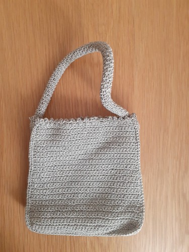 Grey light beige - light, crocheted