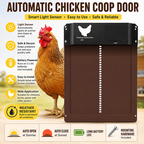 Automatic chicken coop - chicken, door