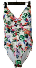 PALMERS Ladies Swimsuit Size 40 - 42 Floral Swim One Piece Multicoloured Cup Beach