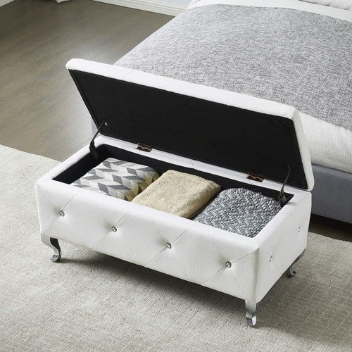 Upholstered storage ottoman - upholstered,