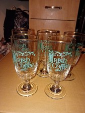 5 Irish Coffee Glasses Clover