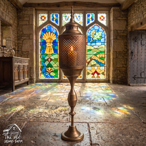 Moroccan candle lantern - candle,