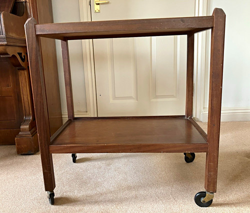 Wood brown drinks trolley - wood,