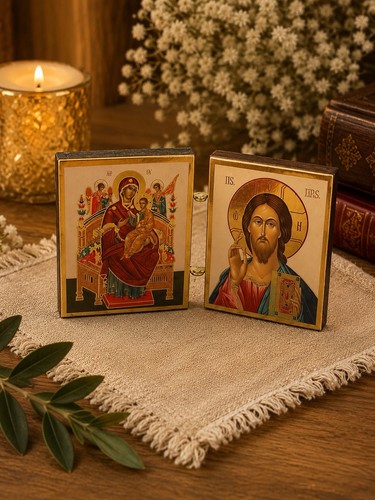 Orthodox folding diptych icon - orthodox,