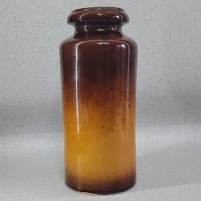 Vintage 30cm Fat Lava Vase 517-30 Scheurich West Germany 1970s Retro Orange 